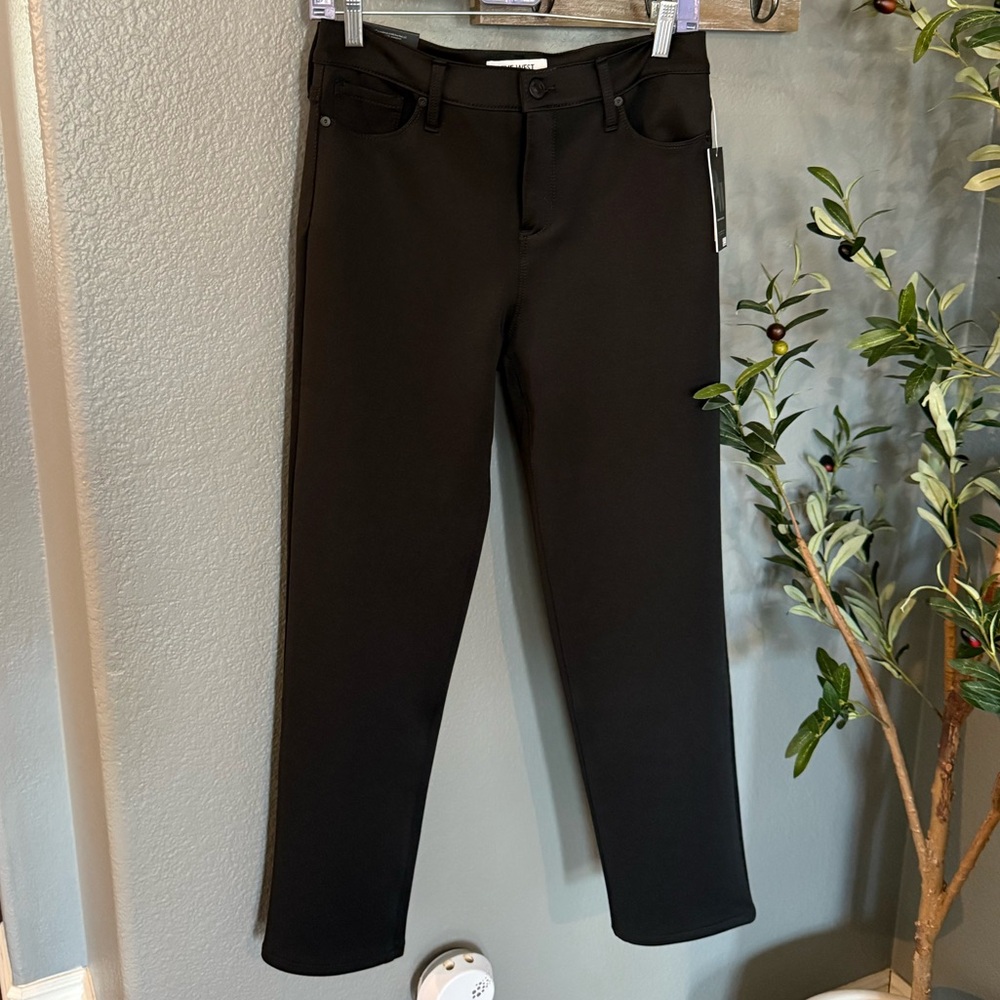 Nine West High Rise Straight Leg Black Pants